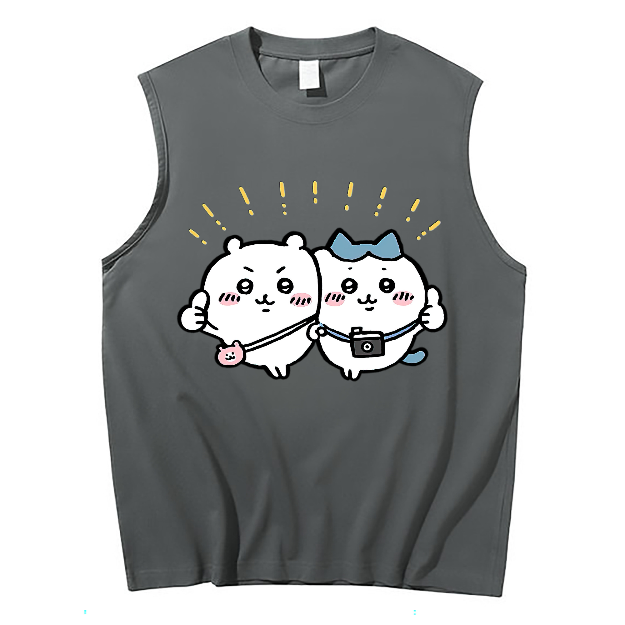 （画像用） ちいかわ ちいかわ Chii-kawa chiikawa コットン100％タンクトップ（フロントプリント）